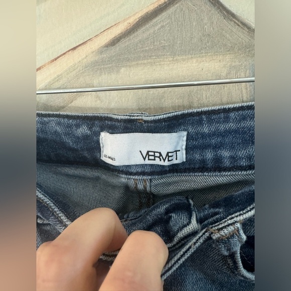 VERVET High Rise Medium Wash Button Up Distressed Skinny Jeans Size 27 - Picture 6 of 10